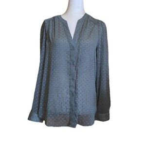 Banana Republic Women’s Sz. L Green Button Down Long Sleeve Blouse